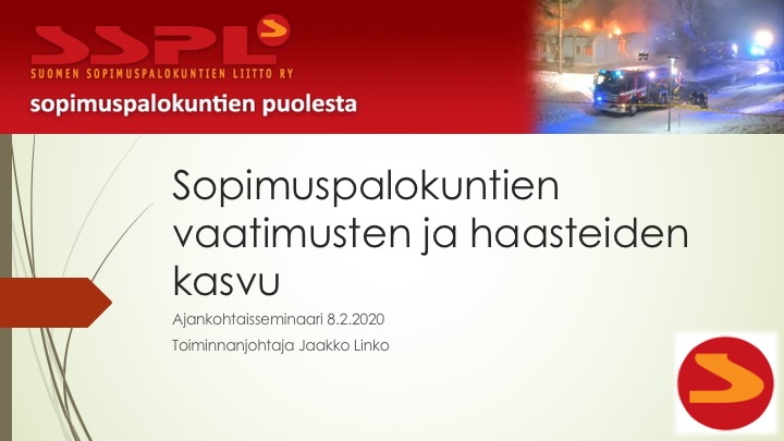 Toiminnanjohtaja Jaakko Linko SSPL pohdiskelee vuosikymmenten saatossa palokuntalaisia koskettaneita vaatimusten muutoksia.